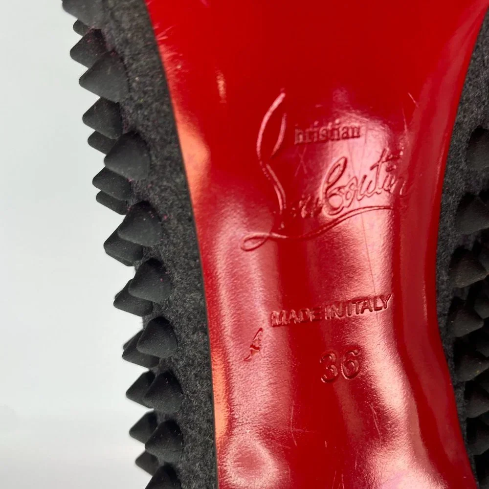 🌷❤️🔥SPRING SALE 🔥 FINAL PRICE🌷💥Christian Louboutin Pigalle Spikes 100 36 - Picture 7 of 7